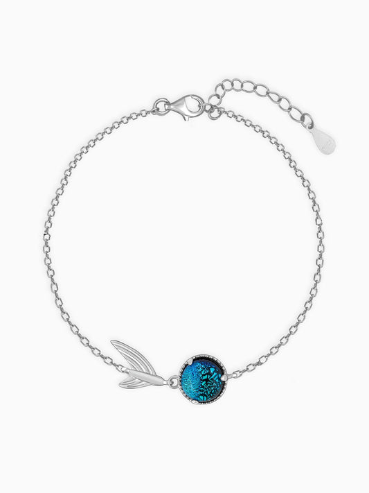 Silver Fin in Ocean Bracelet