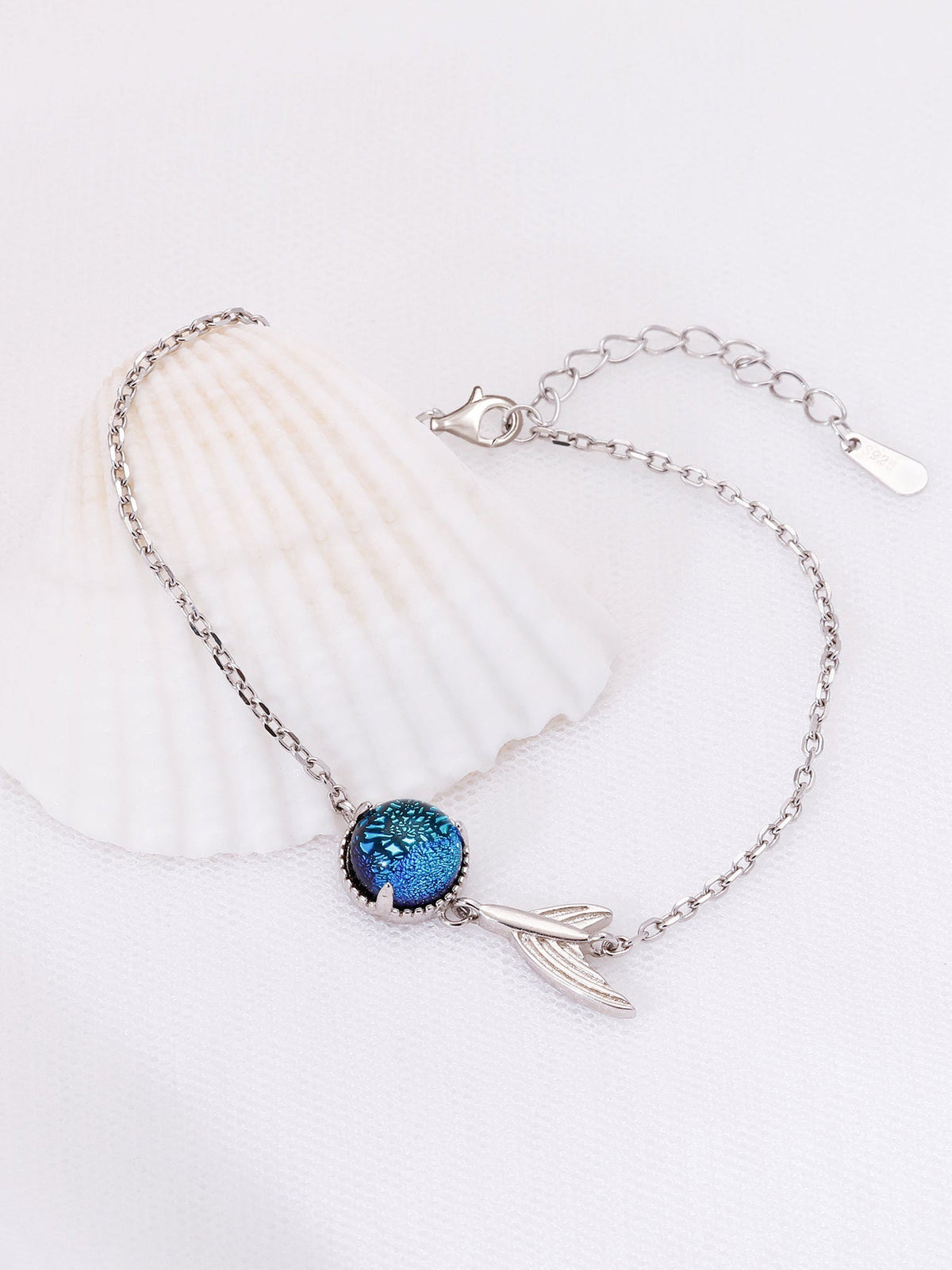 Silver Fin in Ocean Bracelet