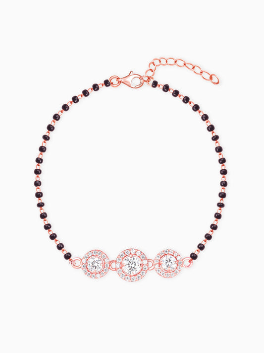 Rose Gold Sparkles Mangalsutra Bracelet