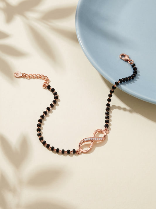 Rose Gold Eternity Mangalsutra Bracelet