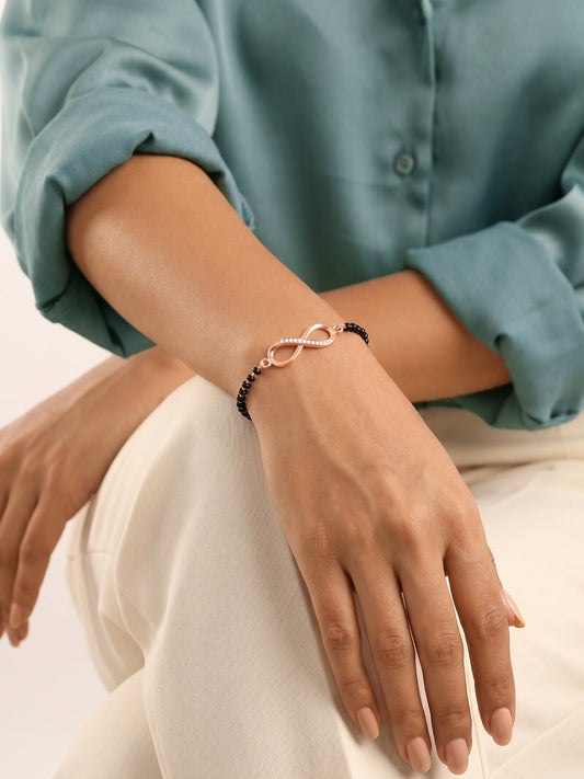 Rose Gold Eternity Mangalsutra Bracelet