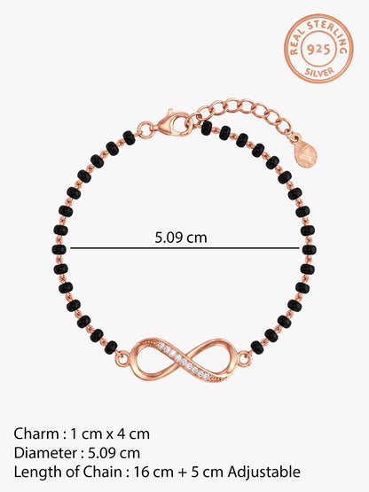 Rose Gold Eternity Mangalsutra Bracelet