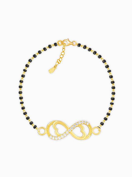 Golden Endless Love Mangalsutra Bracelet