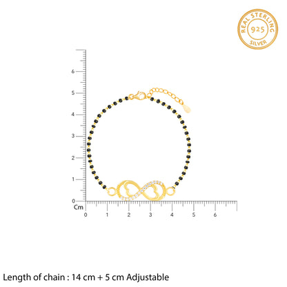 Golden Endless Love Mangalsutra Bracelet