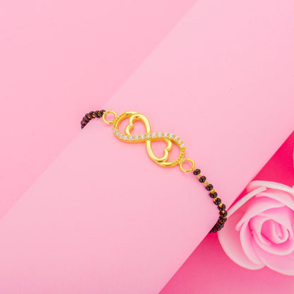 Golden Endless Love Mangalsutra Bracelet