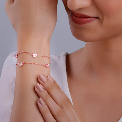 Rose Gold Layered Love Bracelet