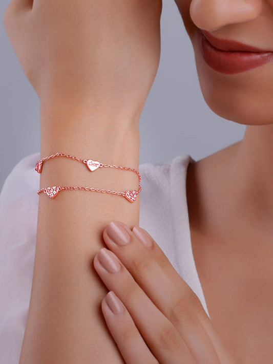 Rose Gold Layered Love Bracelet