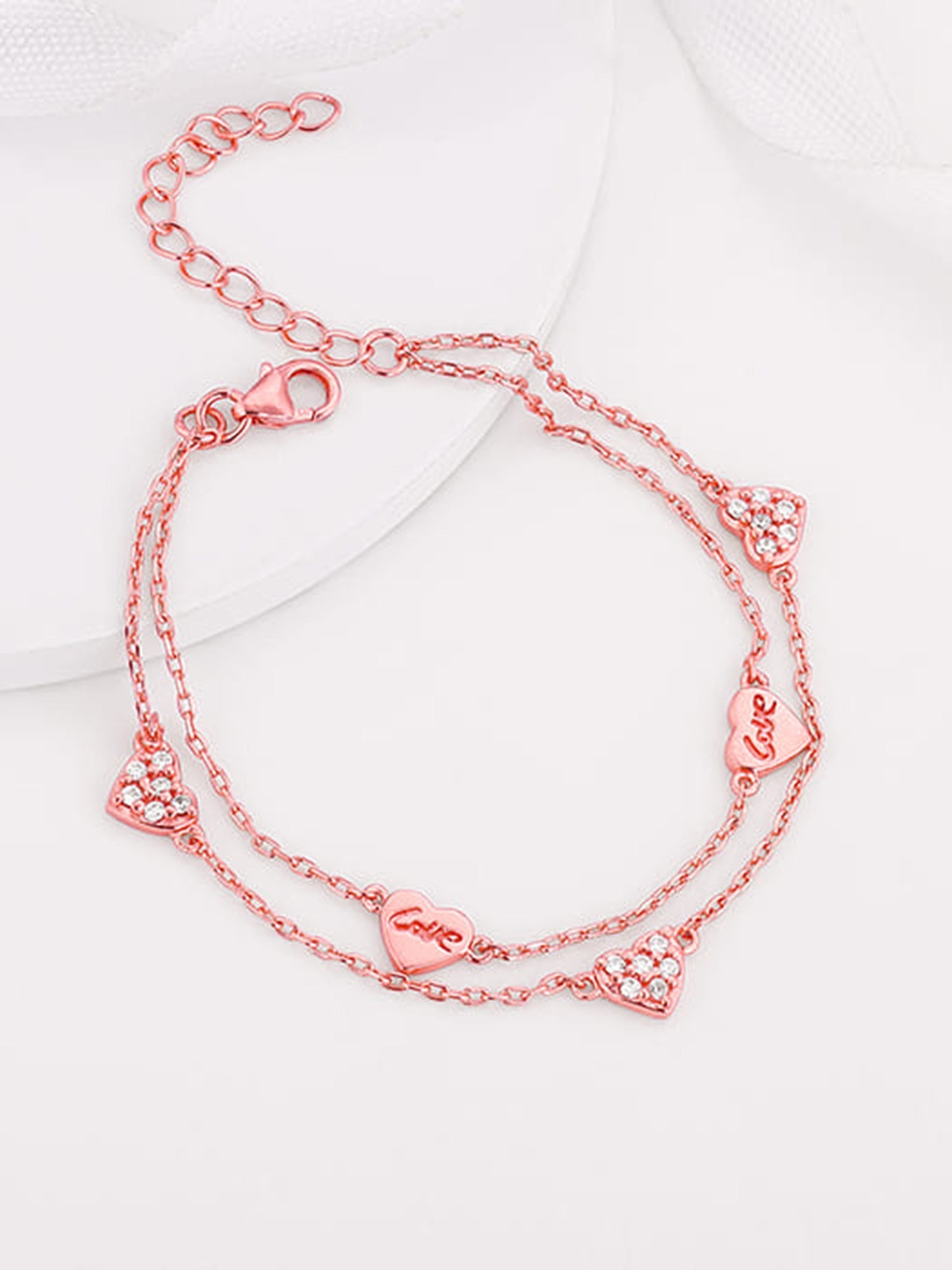 Rose Gold Layered Love Bracelet