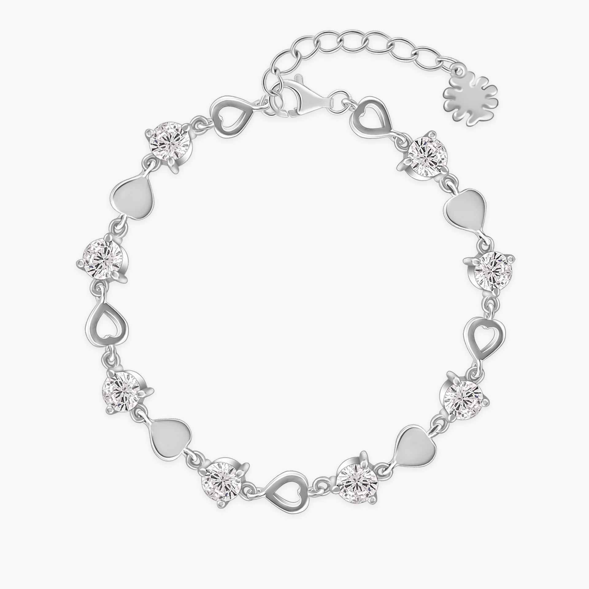 Buy Silver Heartlock Bracelet at Best Price – GIVA