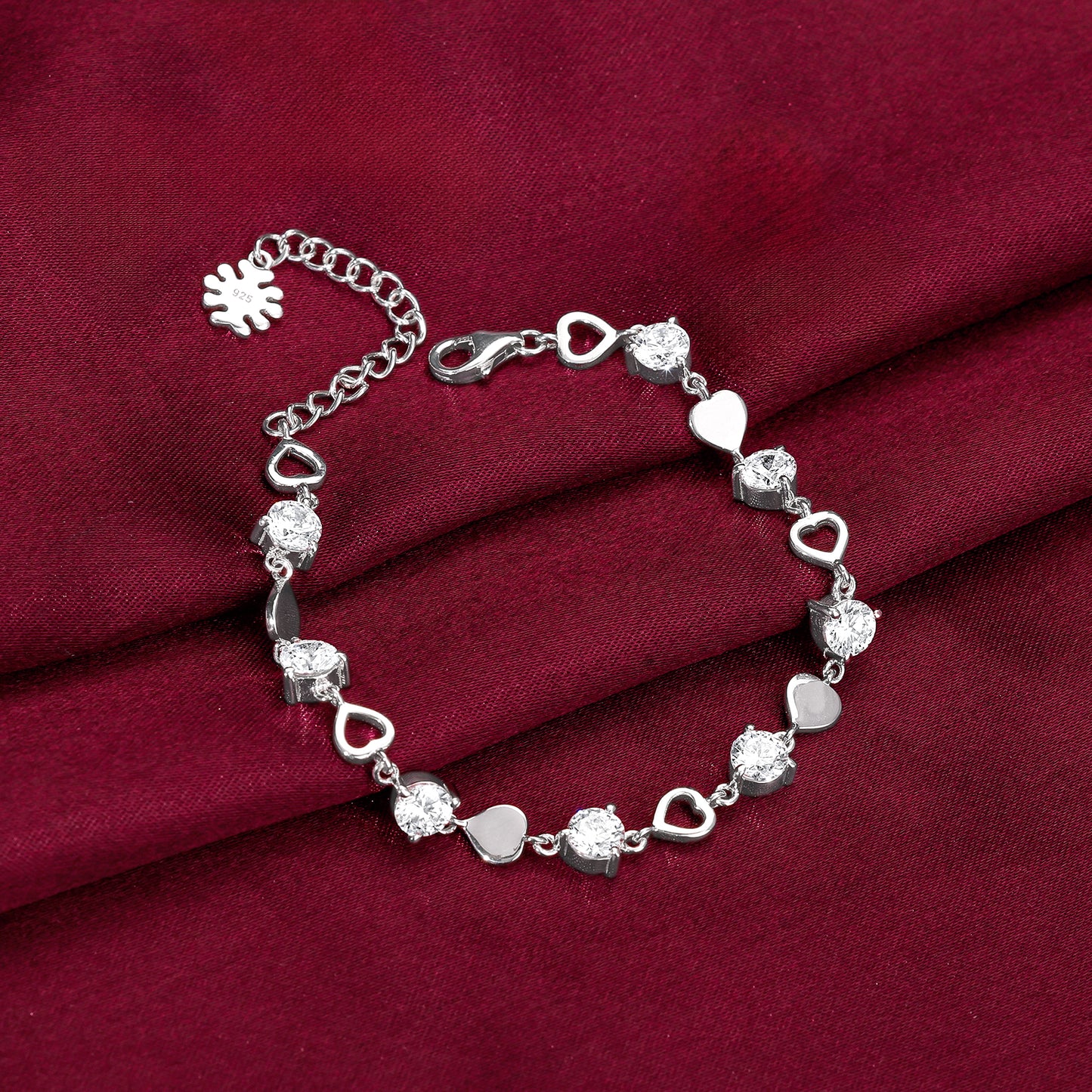 Anushka Sharma Silver Heartlock Bracelet