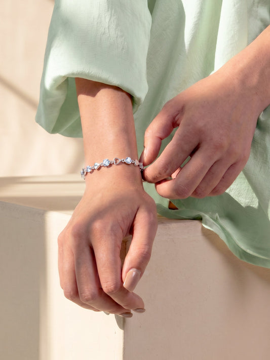 Silver Heartlock Bracelet
