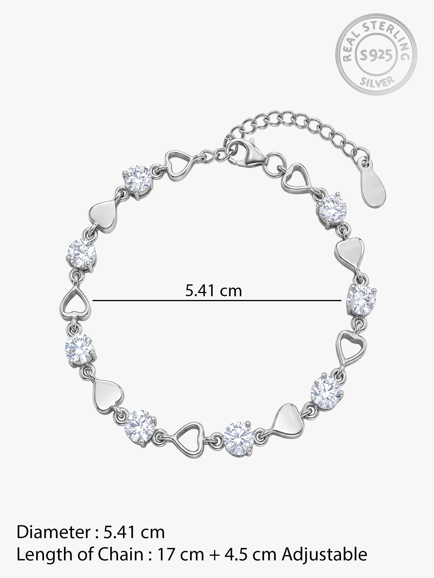 Silver Heartlock Bracelet
