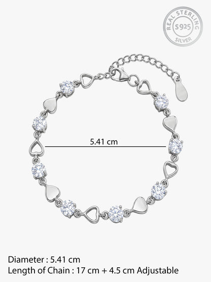 Silver Heartlock Bracelet