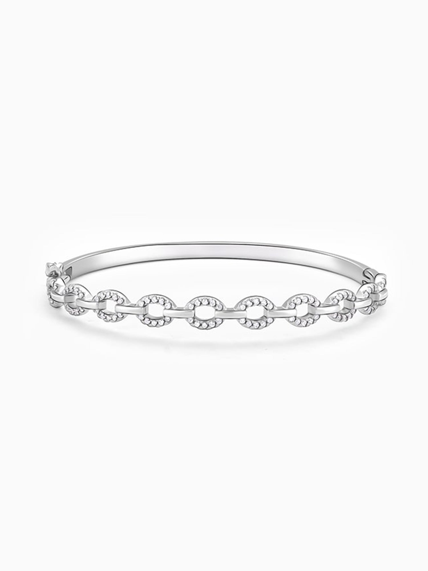 Kriti Sanon Silver Zircon Whirl Bracelet