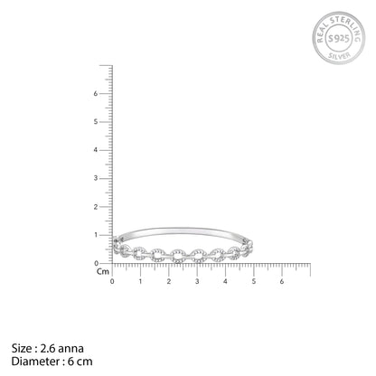 Silver Zircon Whirl Bracelet