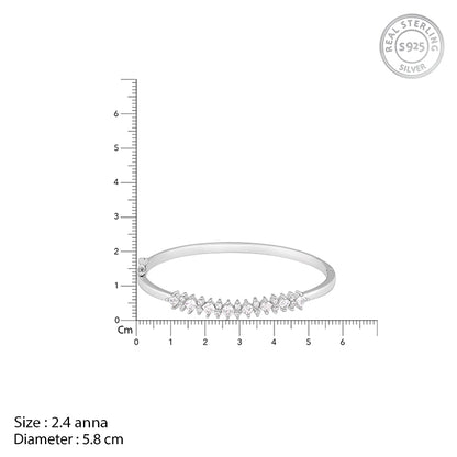 Silver Studded Zircon Elegance Bracelet