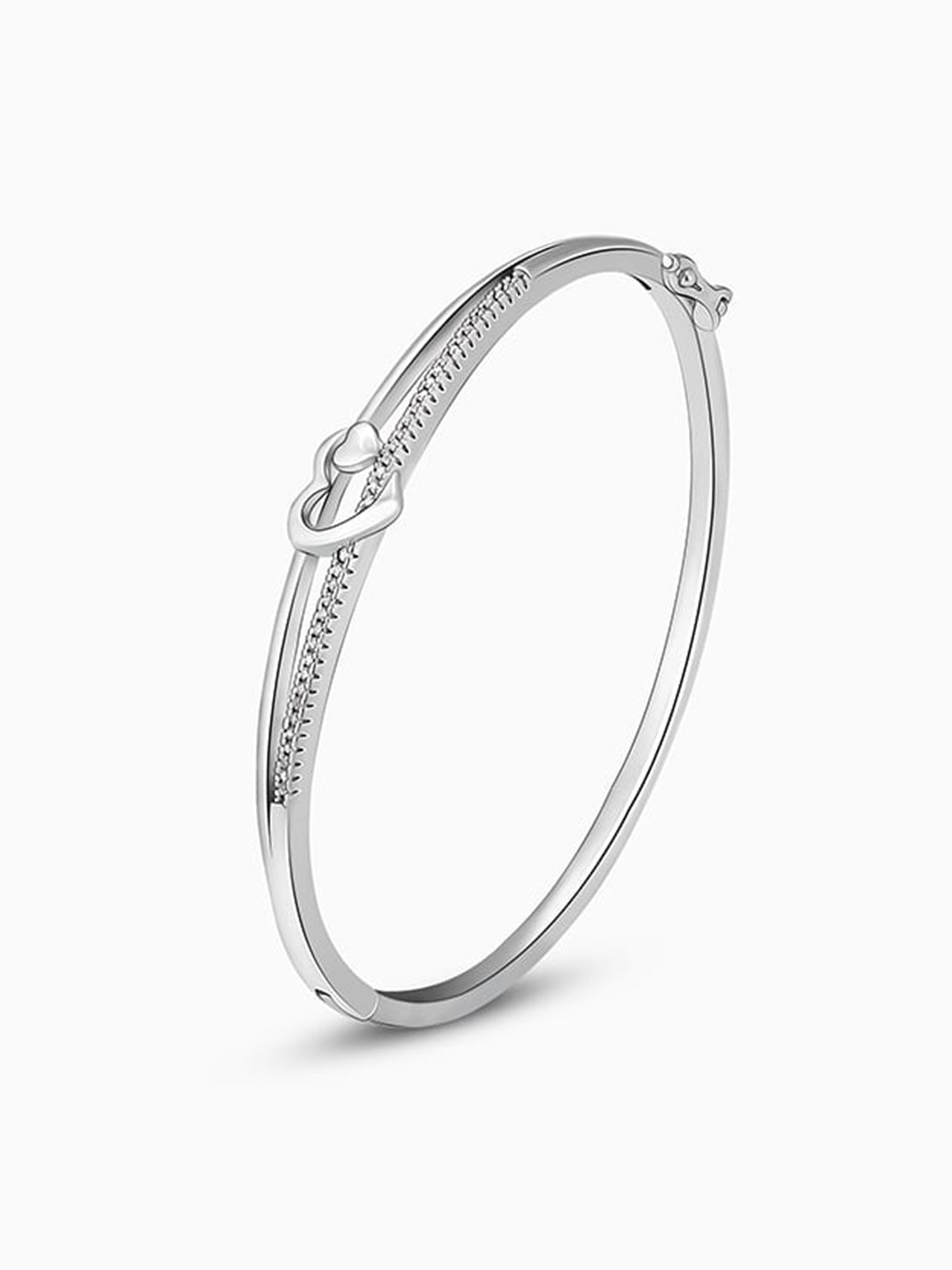 Silver Minimal Heart Bracelet