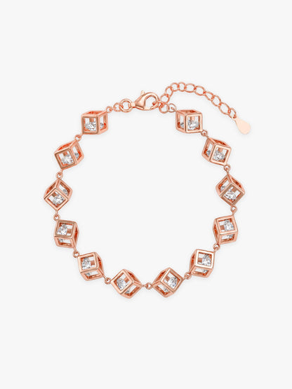 Rose Gold Cubic Crystal Bracelet