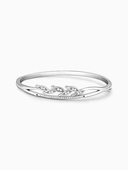 Silver Leaf Centrepiece Bracelet