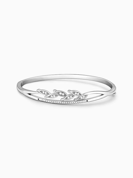 Silver Leaf Centrepiece Bracelet