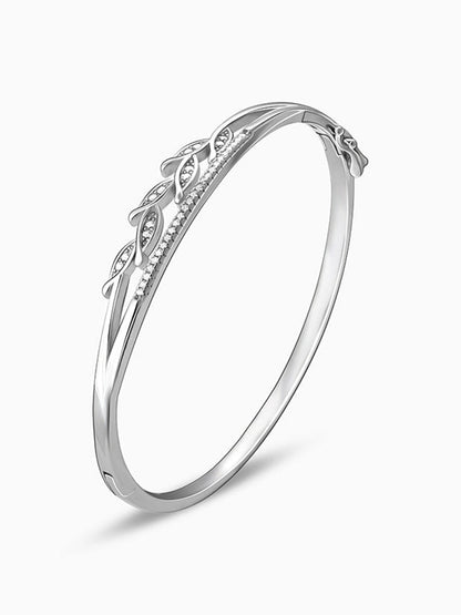 Silver Leaf Centrepiece Bracelet