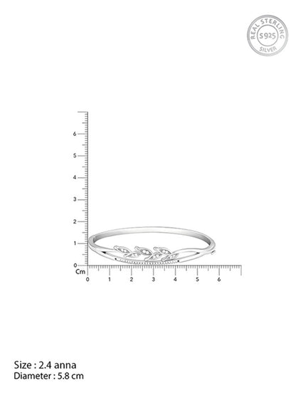 Silver Leaf Centrepiece Bracelet