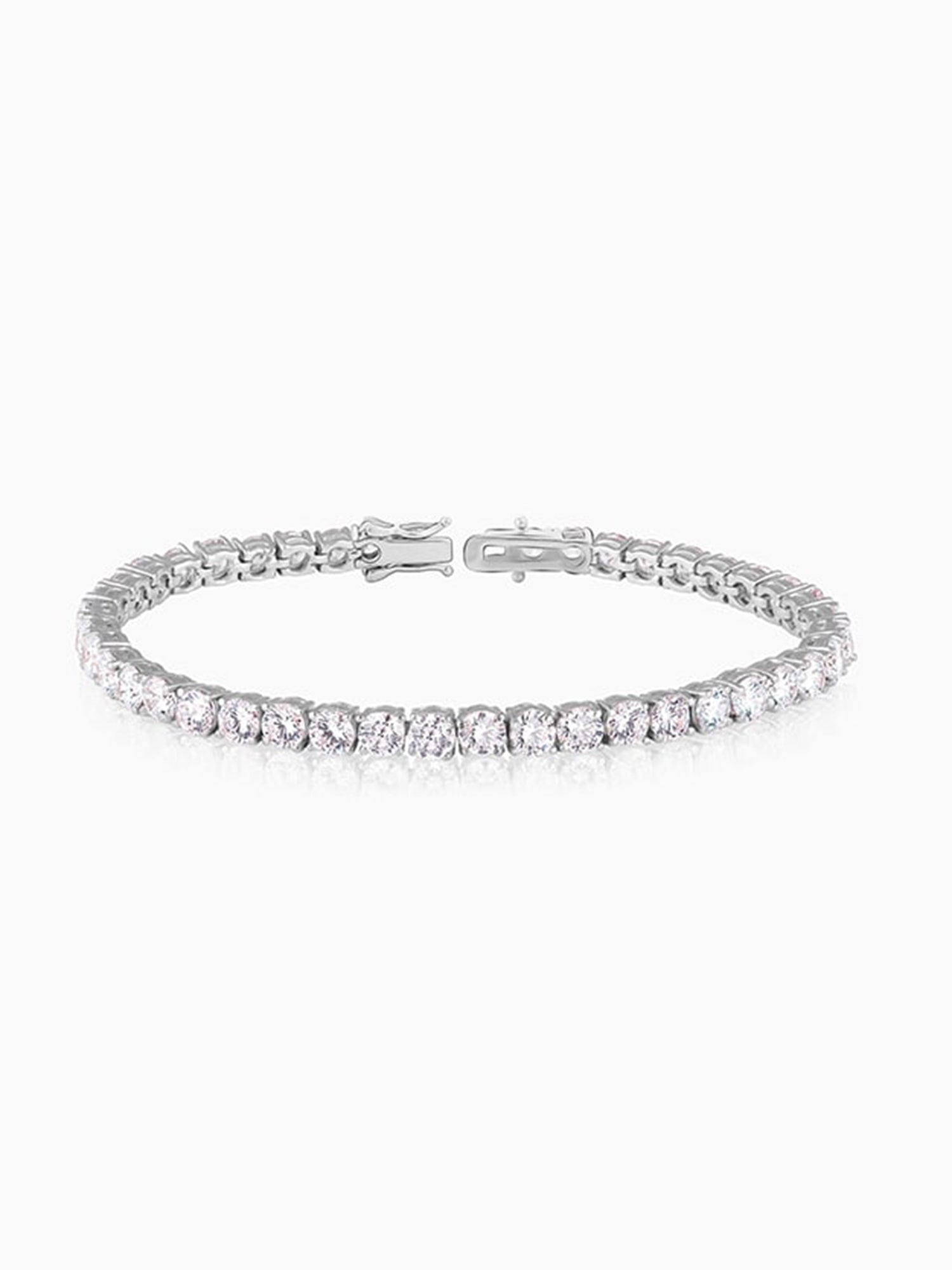 Silver Sparkly Elegant Tennis Bracelet