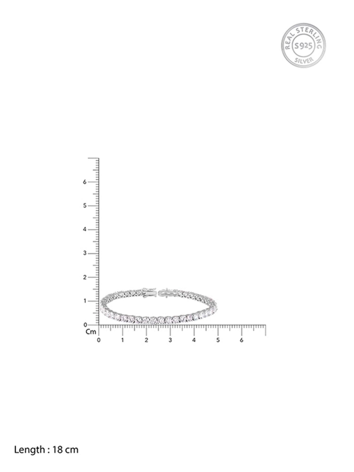 Silver Sparkly Elegant Tennis Bracelet