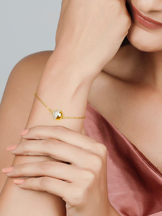 Golden Beads of Love Bracelet