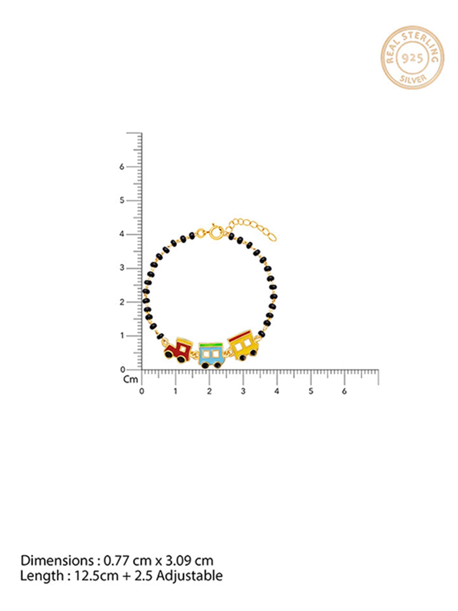 Golden Choo Choo Train Infant Bracelet (0-18 months)