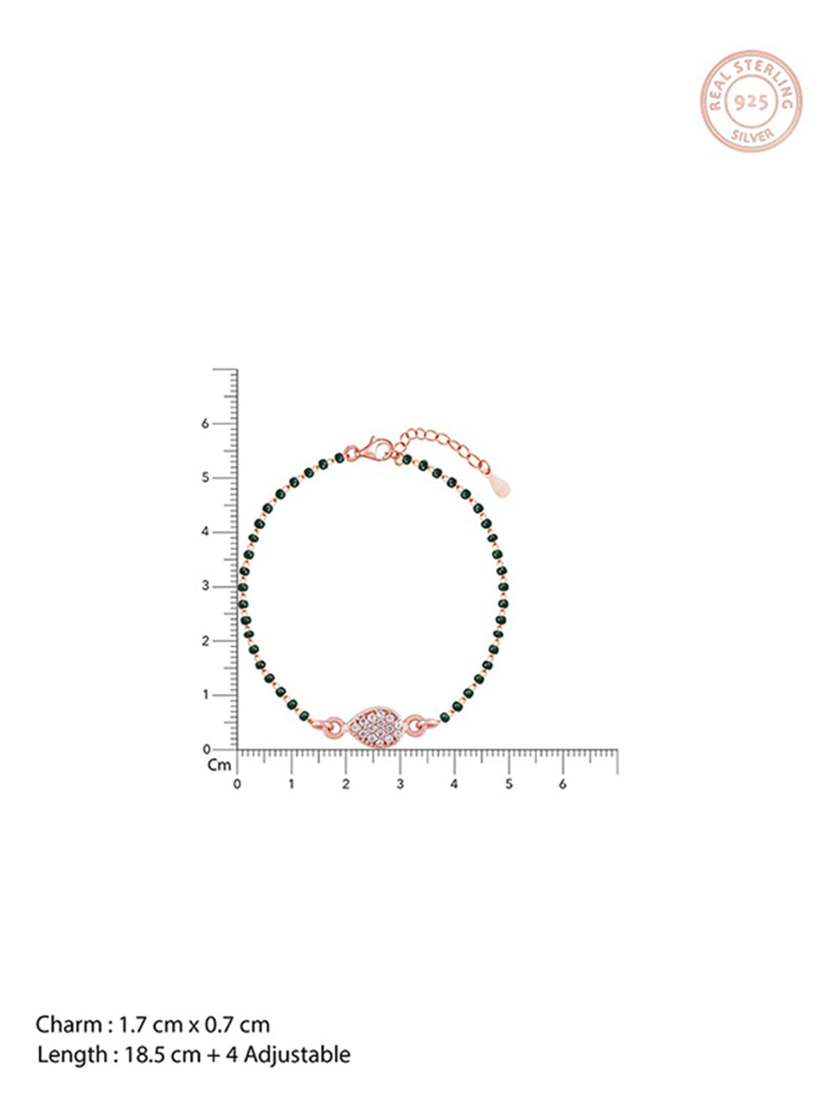 Rose Gold Tears of Love Mangalsutra Bracelet