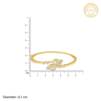 Golden Zircon Sparkly Leaf Bracelet