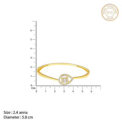 Golden Tear Drop Sparkly Zircon Bracelet