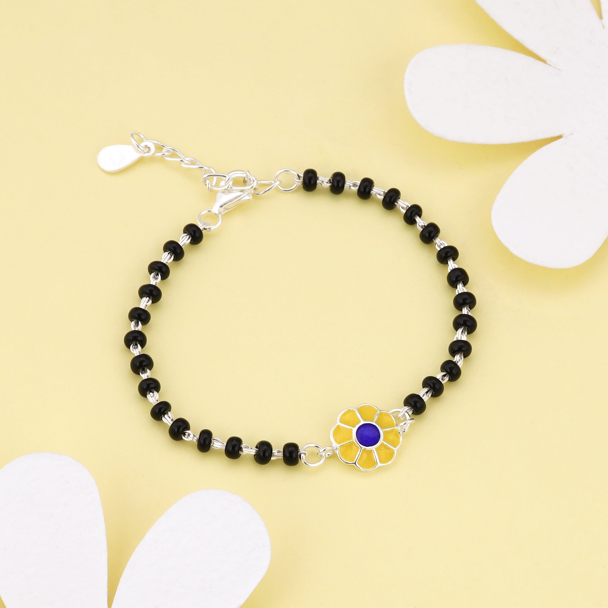 Baby Bracelet with Black beads. - BjBb3869 - Baby Bracelet with Black  beads. These bracelets are also known as maniya.