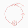 Rose Gold Around The World Bracelet