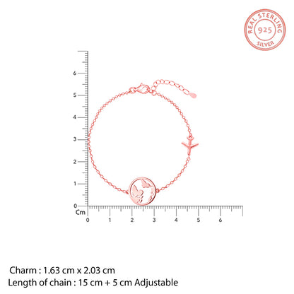 Rose Gold Around The World Bracelet