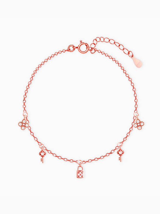 Rose Gold Secure Love Bracelet