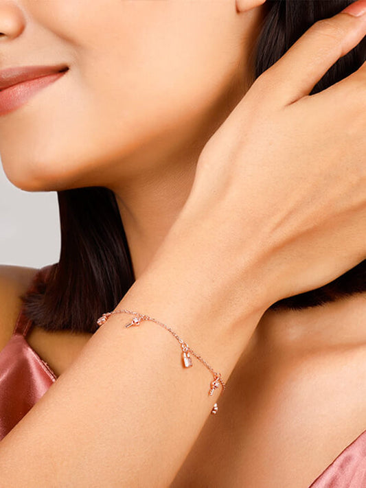 Rose Gold Secure Love Bracelet