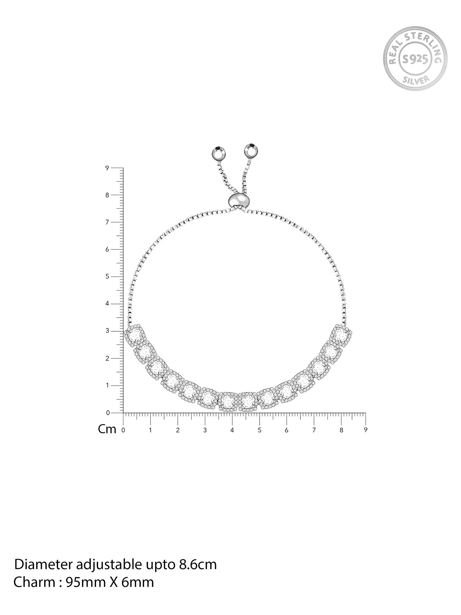 GIVA Classic Solitaire Bracelet