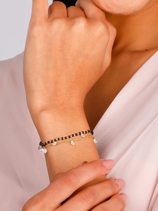 Golden Divine Dazzle Mangalsutra Bracelet