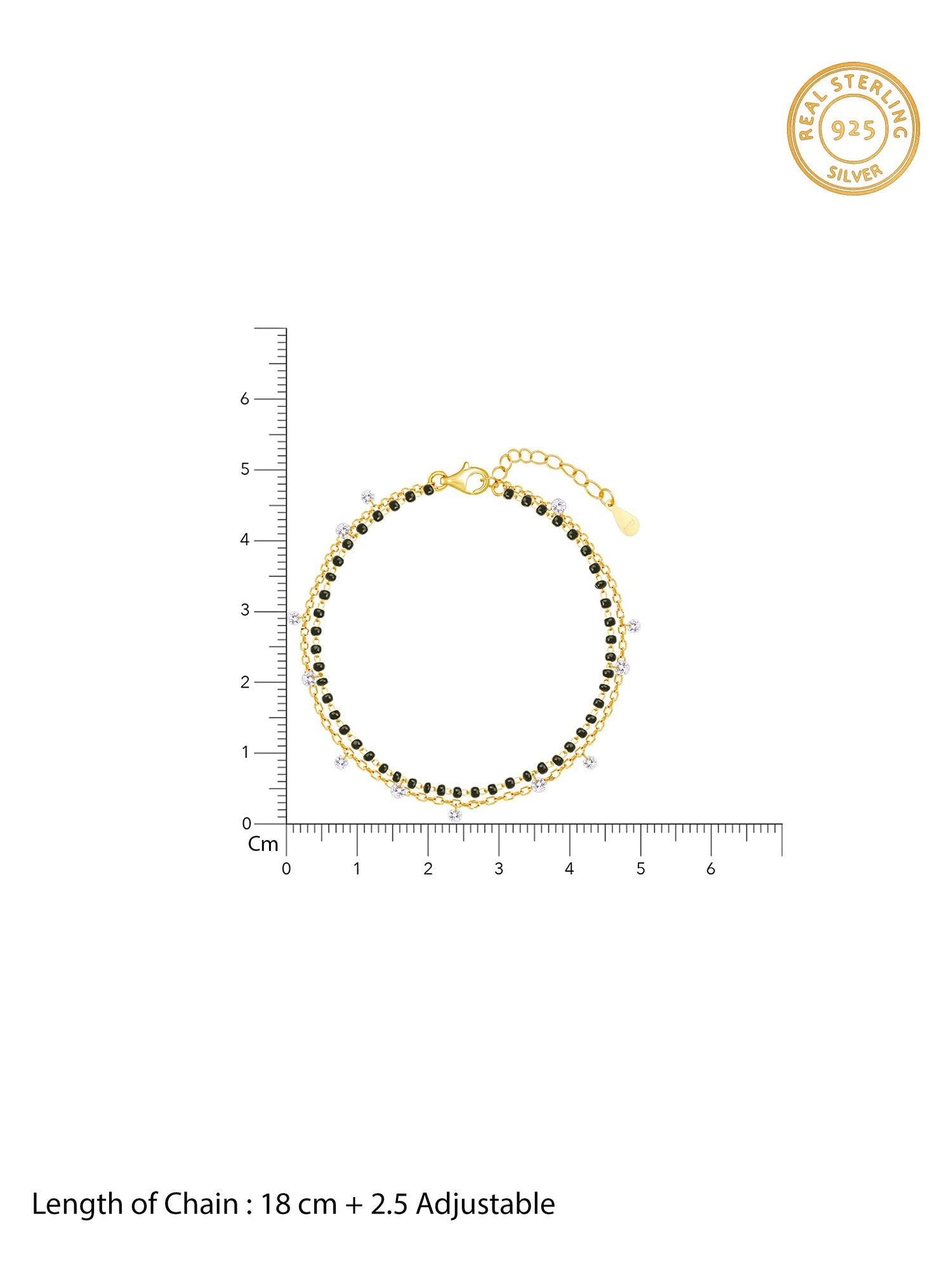 Golden Divine Dazzle Mangalsutra Bracelet
