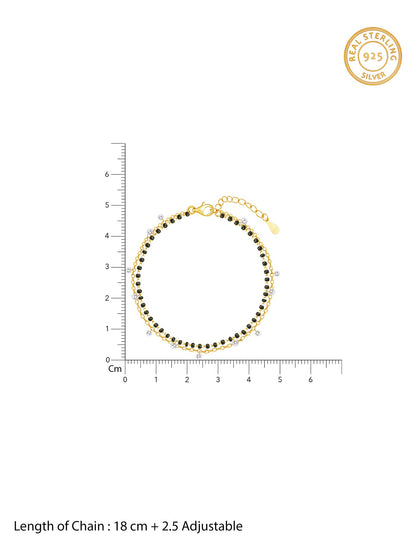 Golden Divine Dazzle Mangalsutra Bracelet