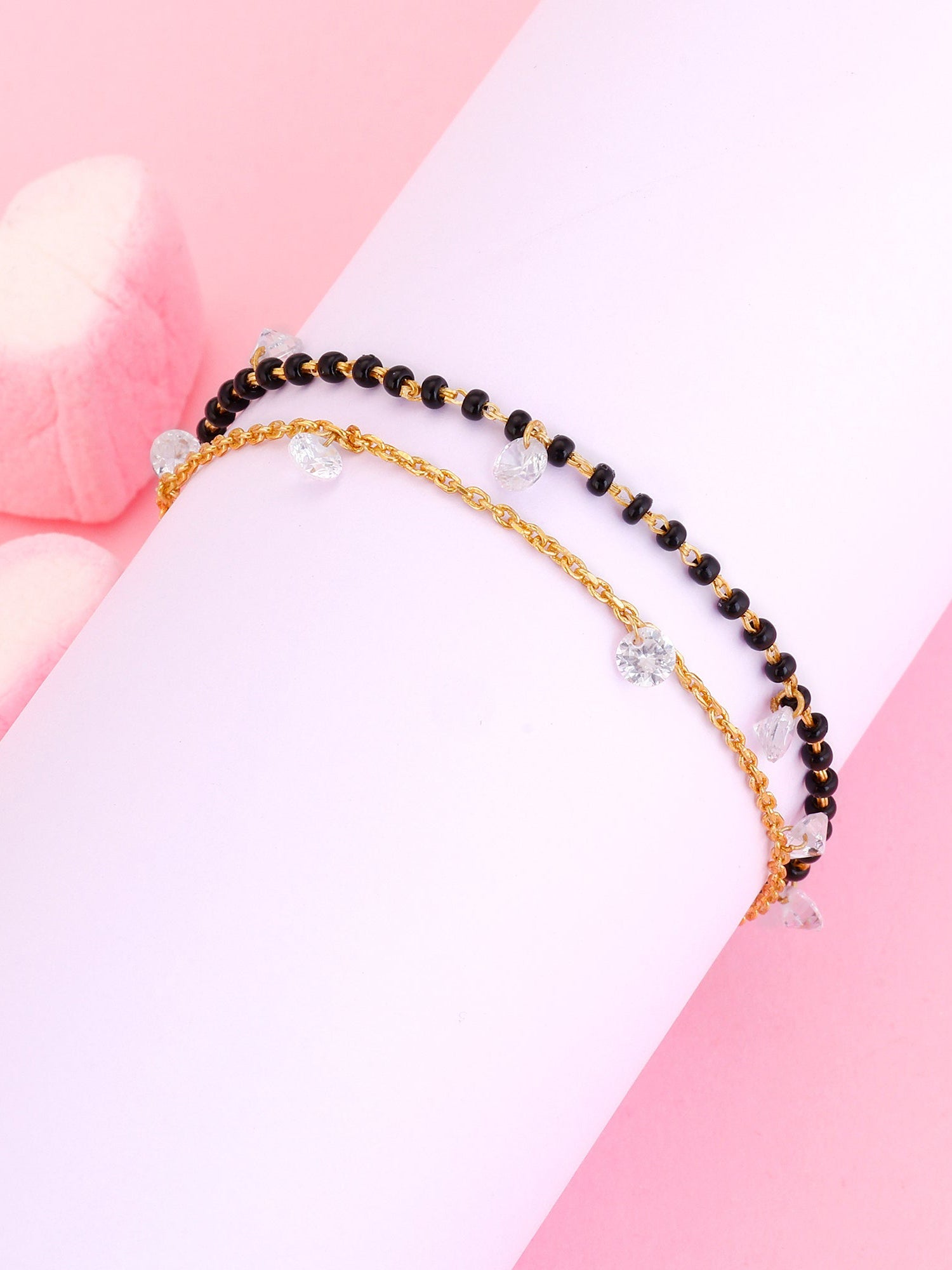 Golden Divine Dazzle Mangalsutra Bracelet