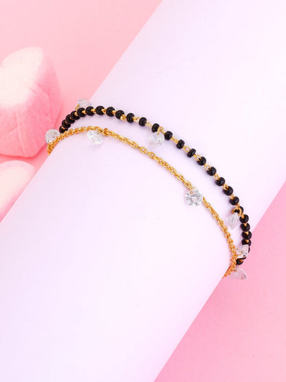 Golden Divine Dazzle Mangalsutra Bracelet