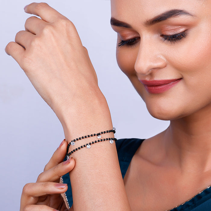 1 gram gold plated brilliant design mangalsutra bracelet for women - – Soni  Fashion®