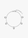 Silver Crown Charm Anklet