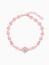 Rose Gold Zircon Evil Eye Bling Bracelet