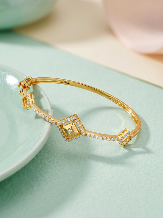 Kriti Sanon Golden Square Prism Signature Bracelet