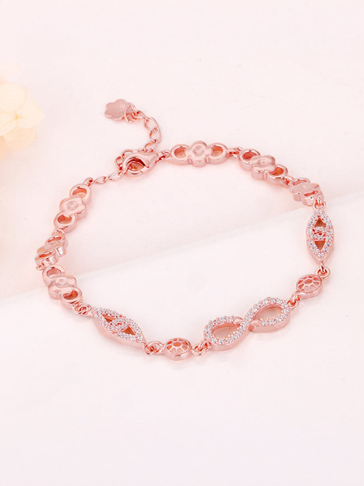 Rose Gold Infinity Romance Bracelet
