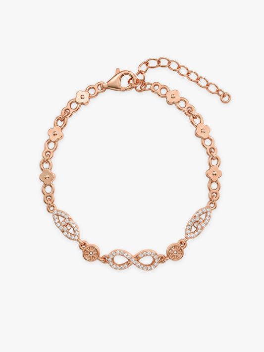 Rose Gold Forever Infinity Love Bracelet